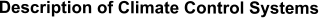 Description of Climate Control Systems